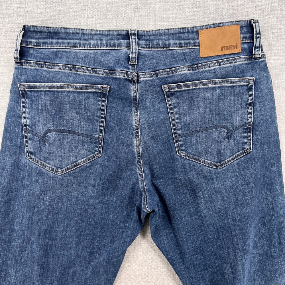 Mavi Matt Relaxed Straight Leg Jeans Men 36x31 Blue Stretch Denim Casual Norm - Picture 9 of 12